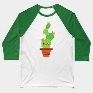 Kawaii Cactus Baseball T-Shirt